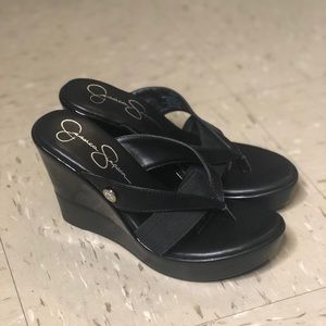 Black Wedge Sandal - Brand New!!